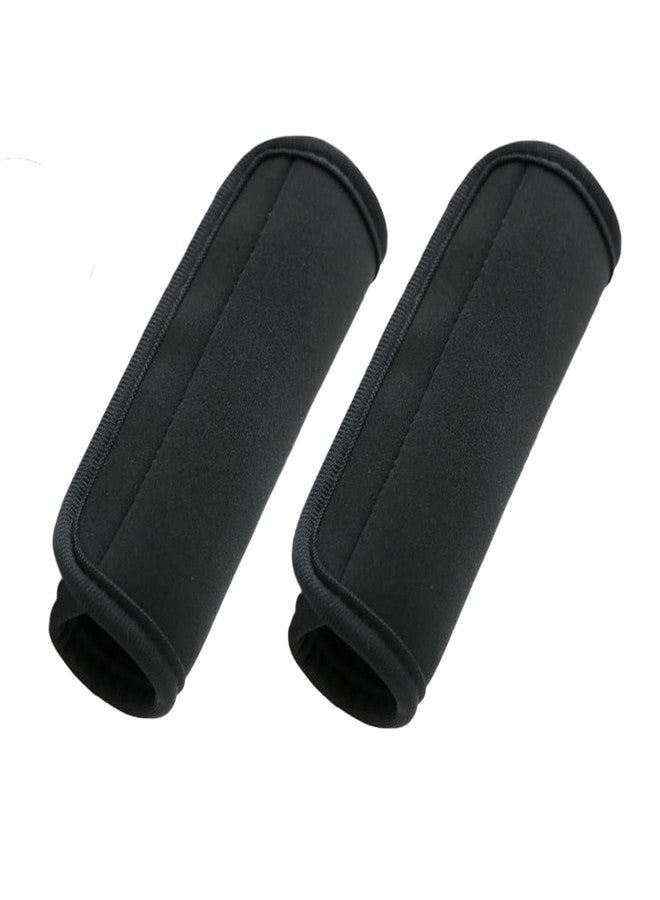 AUXBC Luggage Handle Wraps, Soft Travel Bag Handle Cover, Padded Handle Grip, Suitcase Tags Identifiers for Travel Accessories, Black, 2Pcs - Image 1